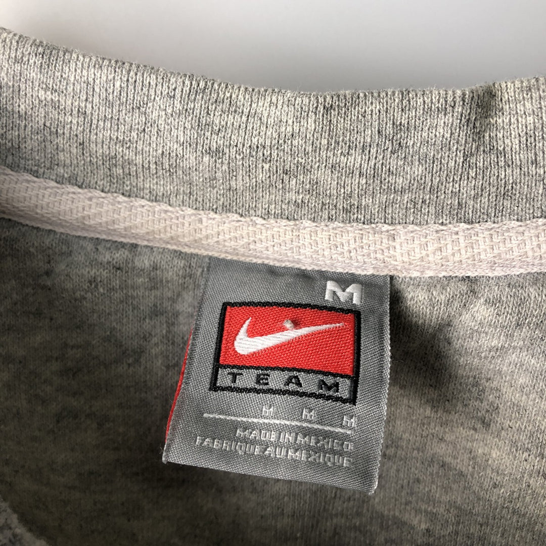 2000'S Nike Team College Sweatshirt, Men's Size Medium cotton gray type Vintage Second Hand