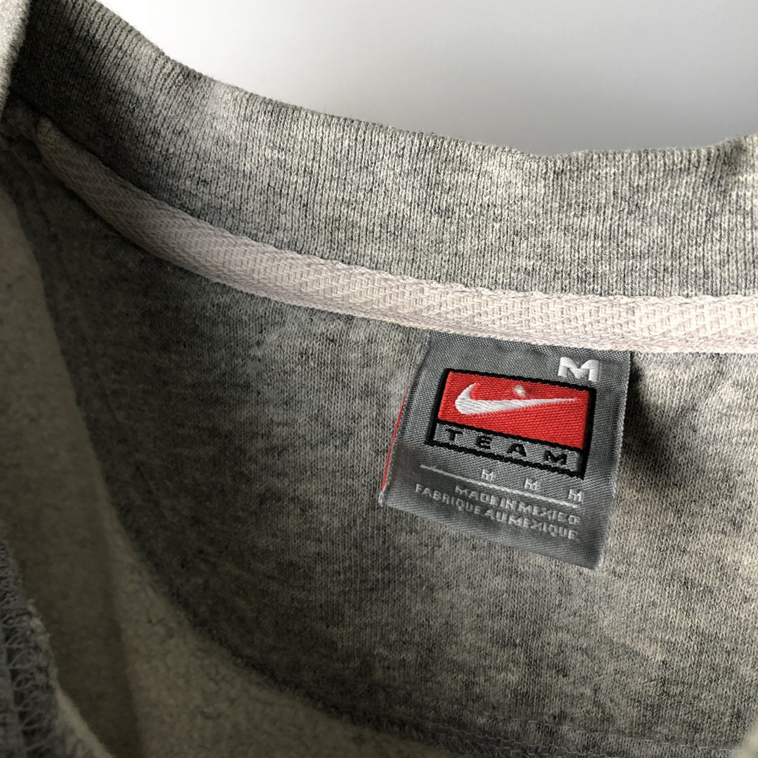 2000'S Nike Team College Sweatshirt, Men's Size Medium cotton gray type Vintage Second Hand
