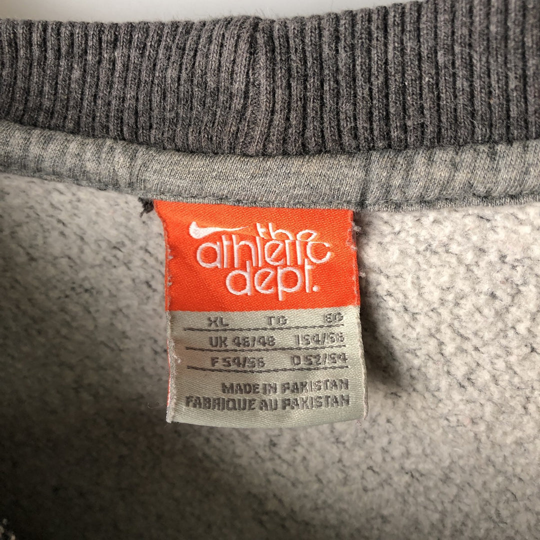 Nike the athletic department one-point logo sweatshirt, men's size XL cotton gray type Vintage Second Hand