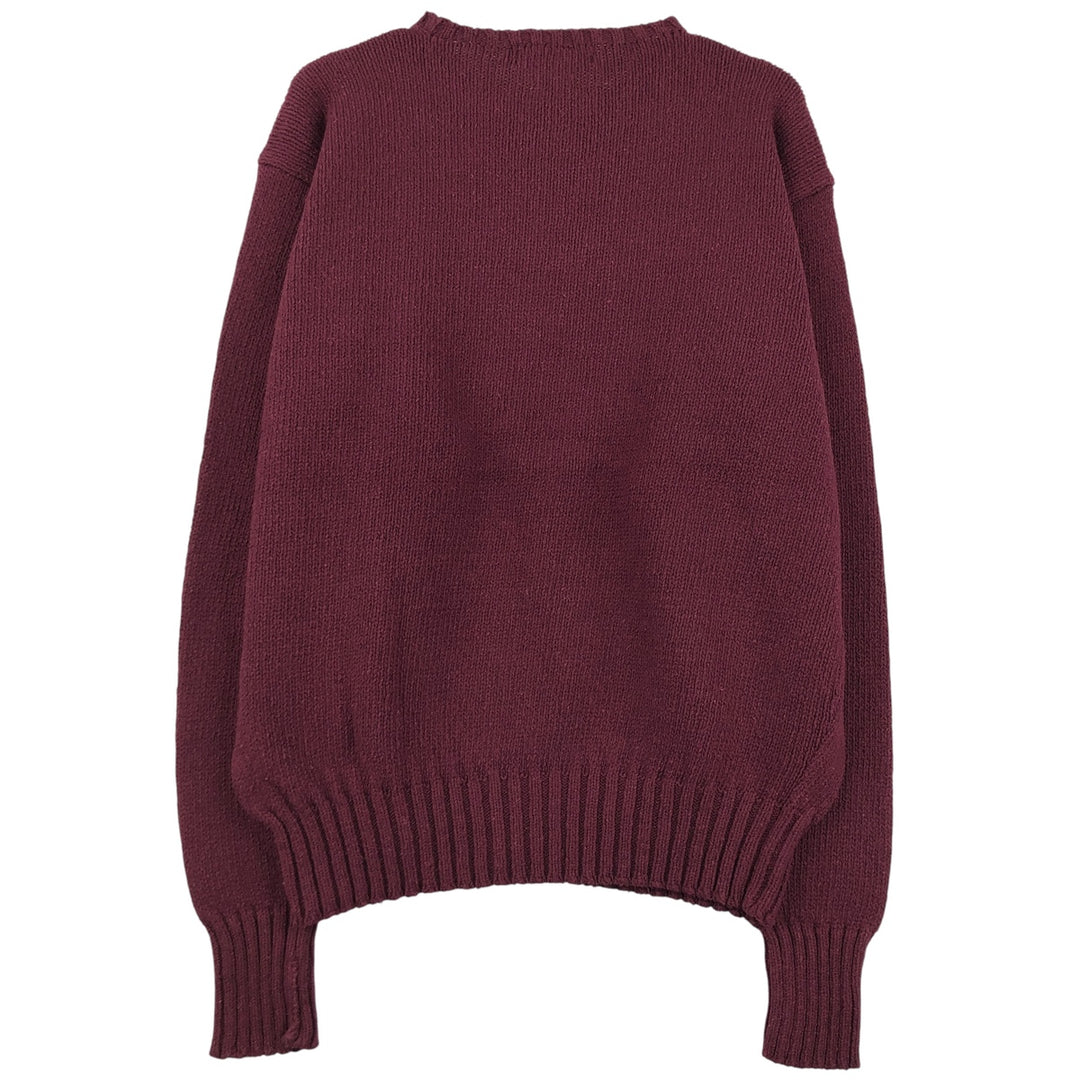 Ralph Lauren POLO by Ralph Lauren Cotton Knit Sweater Men's XL cotton wine-red Vintage Second Hand