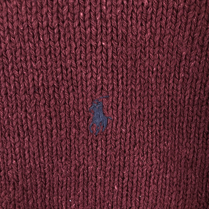 Ralph Lauren POLO by Ralph Lauren Cotton Knit Sweater Men's XL cotton wine-red Vintage Second Hand