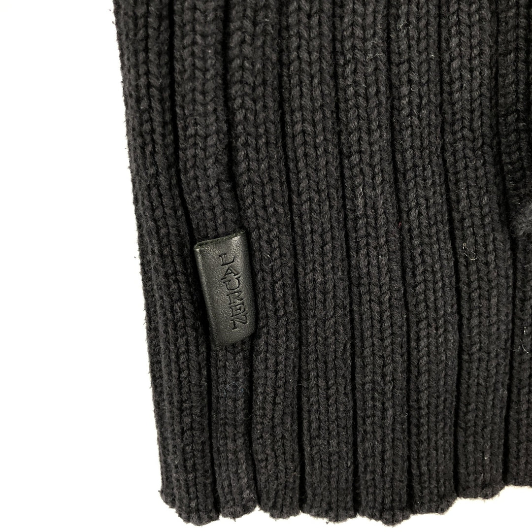 Ralph Lauren LAUREN Ribbed Driver's Knit Sweater, Women's Size M cotton black type Vintage Second Hand