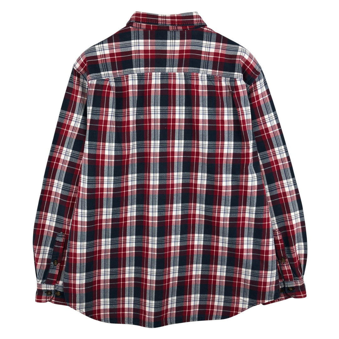 Carhartt Relaxed Fit Long Sleeve Button Down Flannel Check Shirt, Men's XL cotton red type Vintage Second Hand
