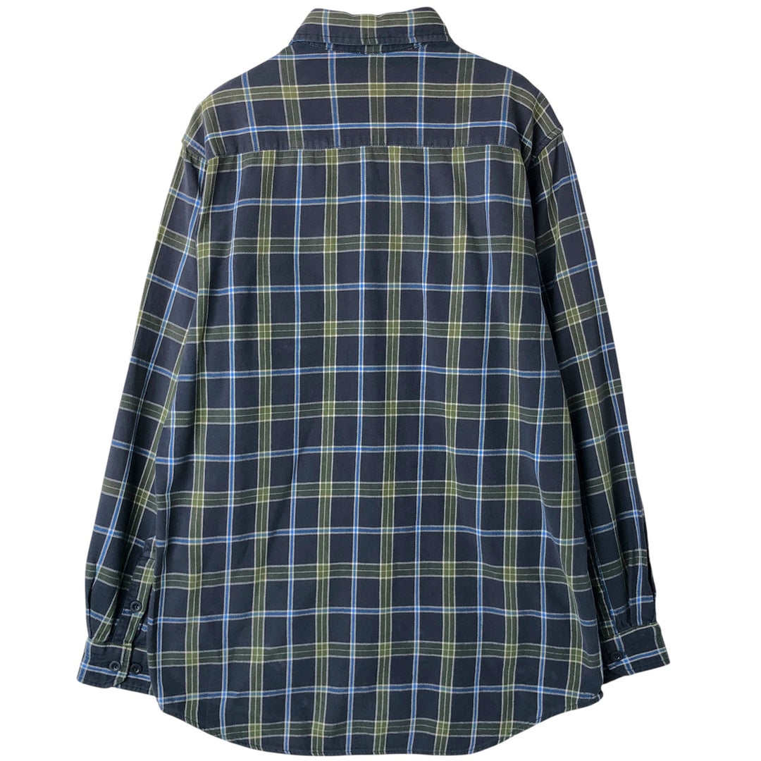 Carhartt Long Sleeve Lightflannel Check Shirt, Men's Size Medium cotton blue type Vintage Second Hand