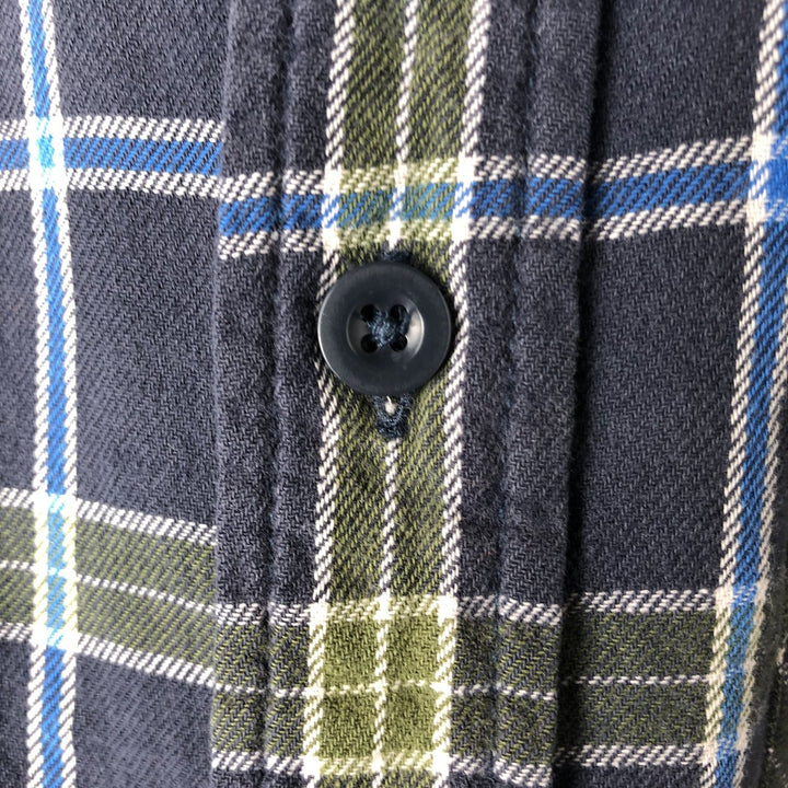 Carhartt Long Sleeve Lightflannel Check Shirt, Men's Size Medium cotton blue type Vintage Second Hand