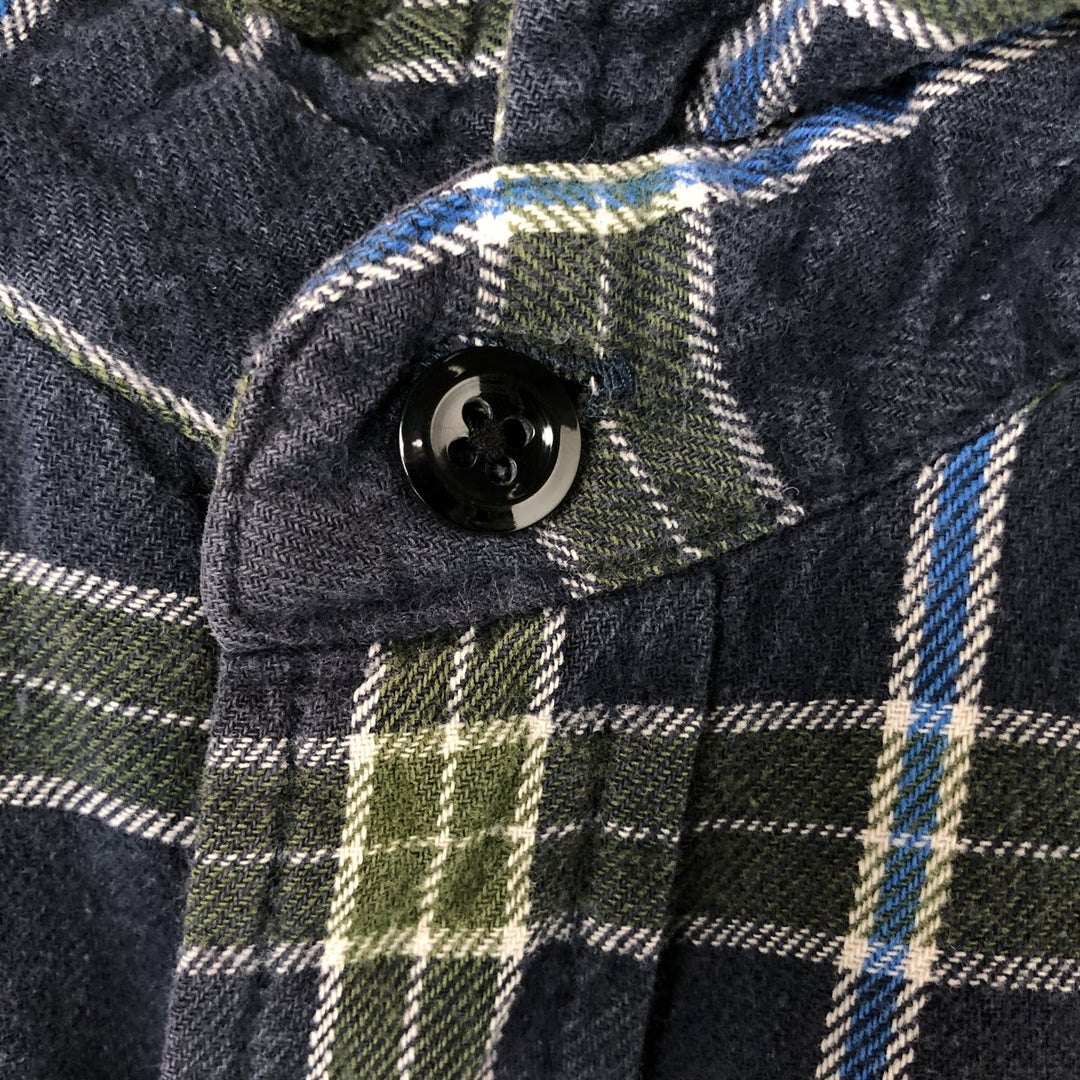 Carhartt Long Sleeve Lightflannel Check Shirt, Men's Size Medium cotton blue type Vintage Second Hand