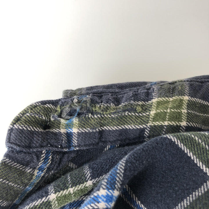 Carhartt Long Sleeve Lightflannel Check Shirt, Men's Size Medium cotton blue type Vintage Second Hand