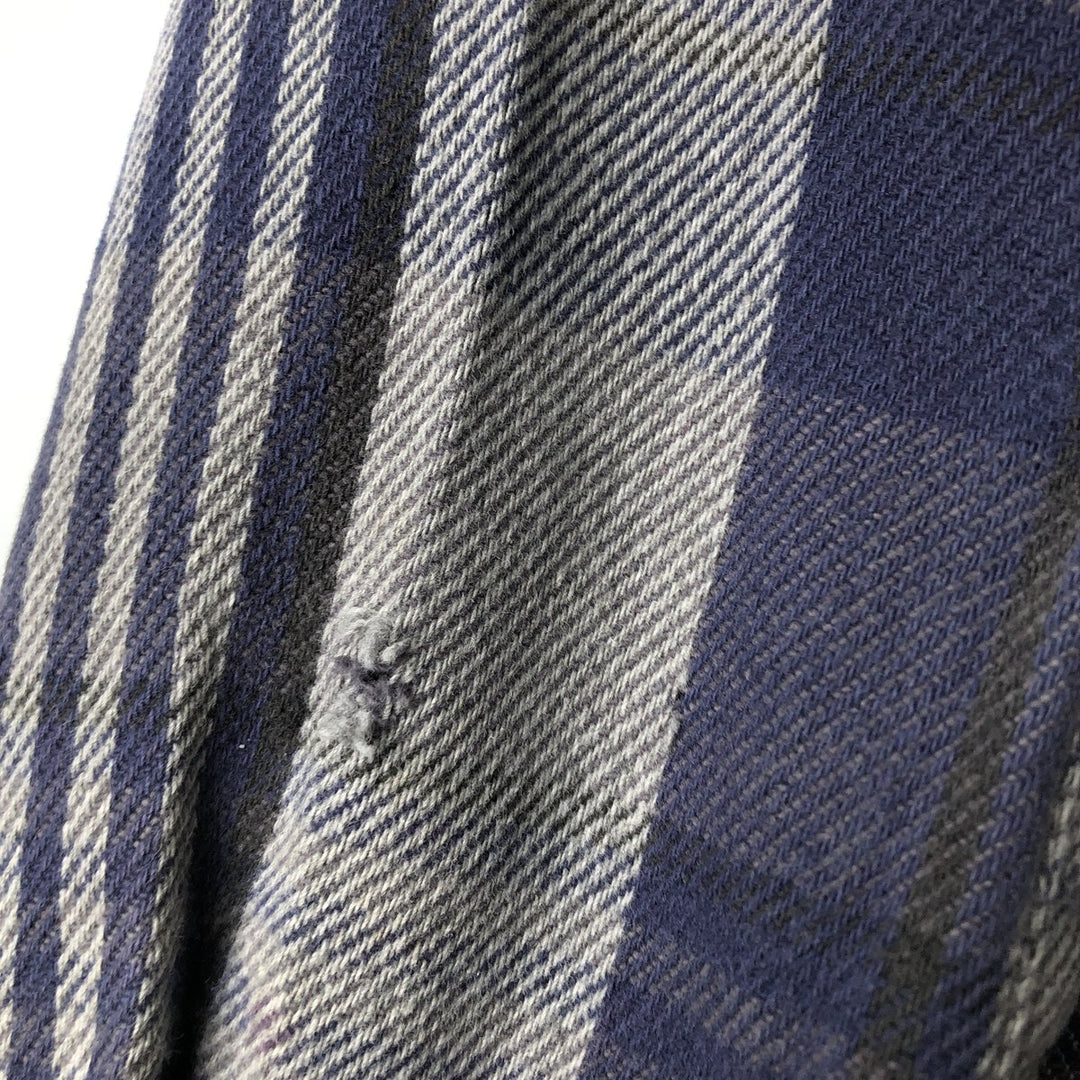 90s-00'S Vintage St. John's Bay Long Sleeve Flannel Check Shirt, Men's Size L cotton gray type Vintage Second Hand