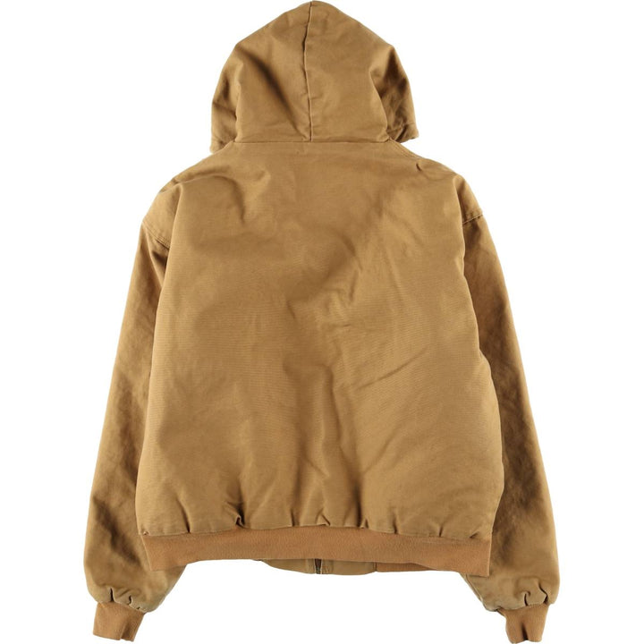 2000'S Dickies Active Jacket Type Padded Duck Full Zip Hoodie Men's Size L cotton ocher yellow type Vintage Second Hand