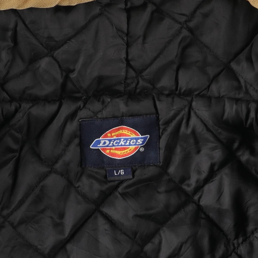 2000'S Dickies Active Jacket Type Padded Duck Full Zip Hoodie Men's Size L cotton ocher yellow type Vintage Second Hand