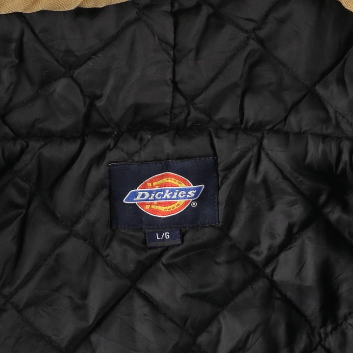 2000'S Dickies Active Jacket Type Padded Duck Full Zip Hoodie Men's Size L cotton ocher yellow type Vintage Second Hand