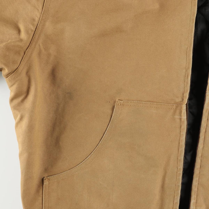 2000'S Dickies Active Jacket Type Padded Duck Full Zip Hoodie Men's Size L cotton ocher yellow type Vintage Second Hand
