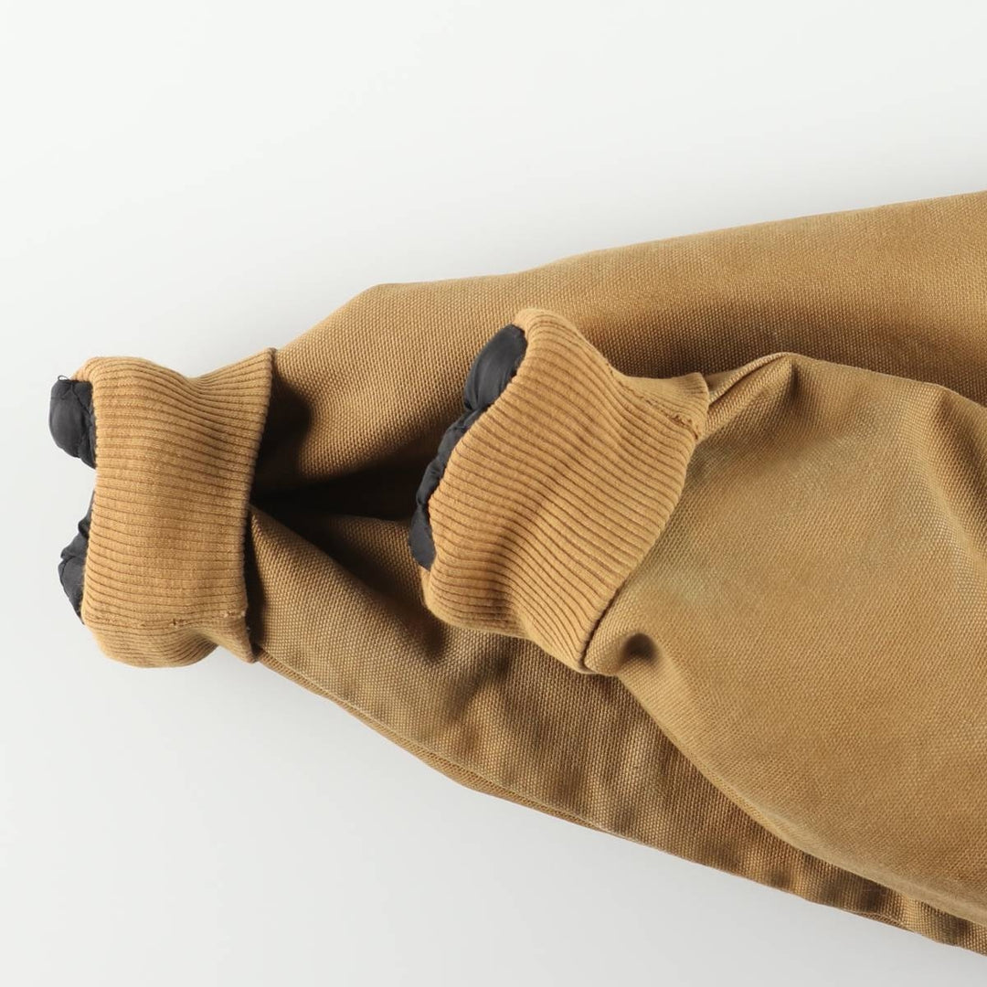 2000'S Dickies Active Jacket Type Padded Duck Full Zip Hoodie Men's Size L cotton ocher yellow type Vintage Second Hand