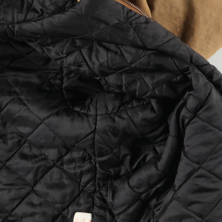 2000'S Dickies Active Jacket Type Padded Duck Full Zip Hoodie Men's Size L cotton ocher yellow type Vintage Second Hand
