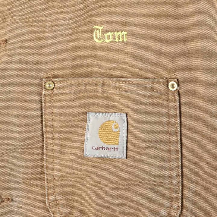 Carhartt Michigan Chore Coat, Looney Tunes Wile E. Coyote Padded Duck Coverall, Men's XL unclear ocher yellow type Vintage Second Hand