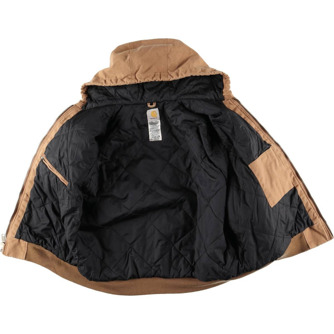 Carhartt Active Jacket, Padded Duck Full-Zip Hoodie, Men's XL cotton ocher yellow type Vintage Second Hand