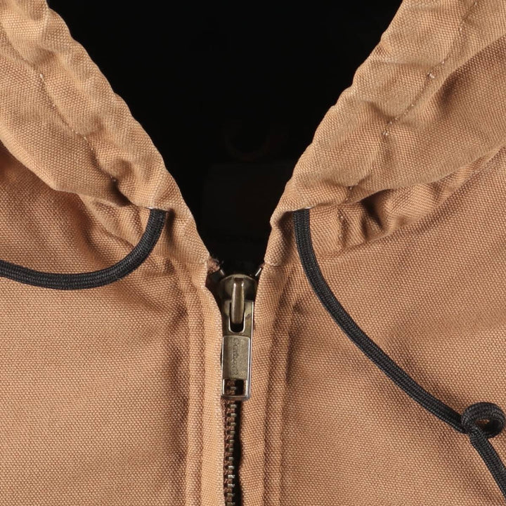 Carhartt Active Jacket, Padded Duck Full-Zip Hoodie, Men's XL cotton ocher yellow type Vintage Second Hand