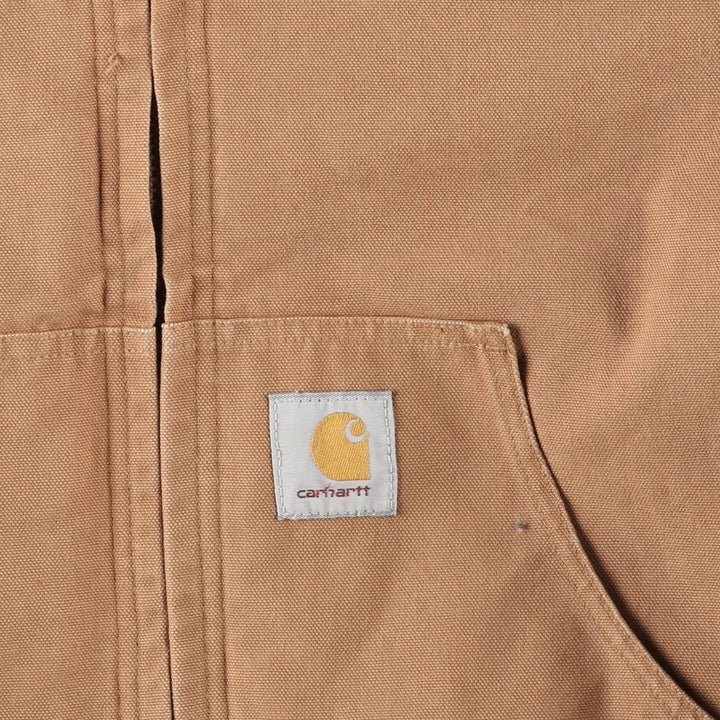 Carhartt Active Jacket, Padded Duck Full-Zip Hoodie, Men's XL cotton ocher yellow type Vintage Second Hand