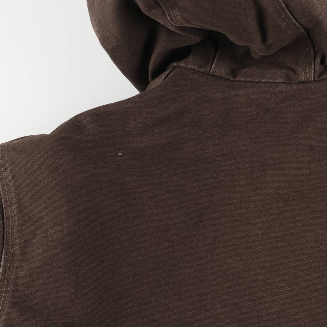 00'S Carhartt Active Jacket, Padded Duck Full Zip Hoodie, Men's Size L cotton brown type Vintage Second Hand