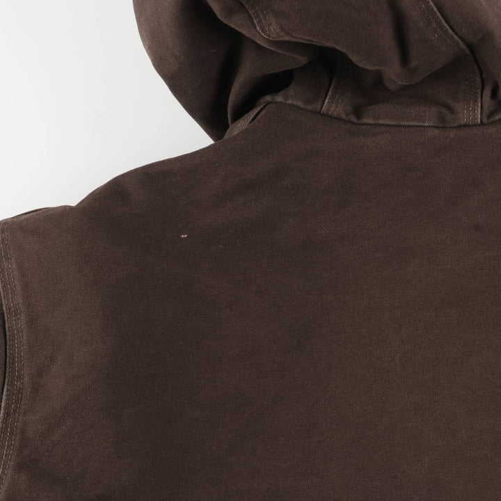 00'S Carhartt Active Jacket, Padded Duck Full Zip Hoodie, Men's Size L cotton brown type Vintage Second Hand