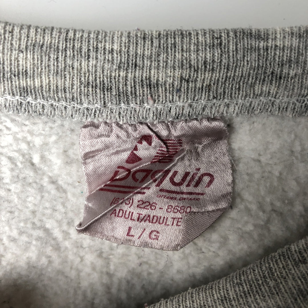 90'S Daquin English Springer Spanish Dog Print Animal Sweatshirt, Made in Canada, Men's Size Large, Vintage cotton gray type Vintage Second Hand