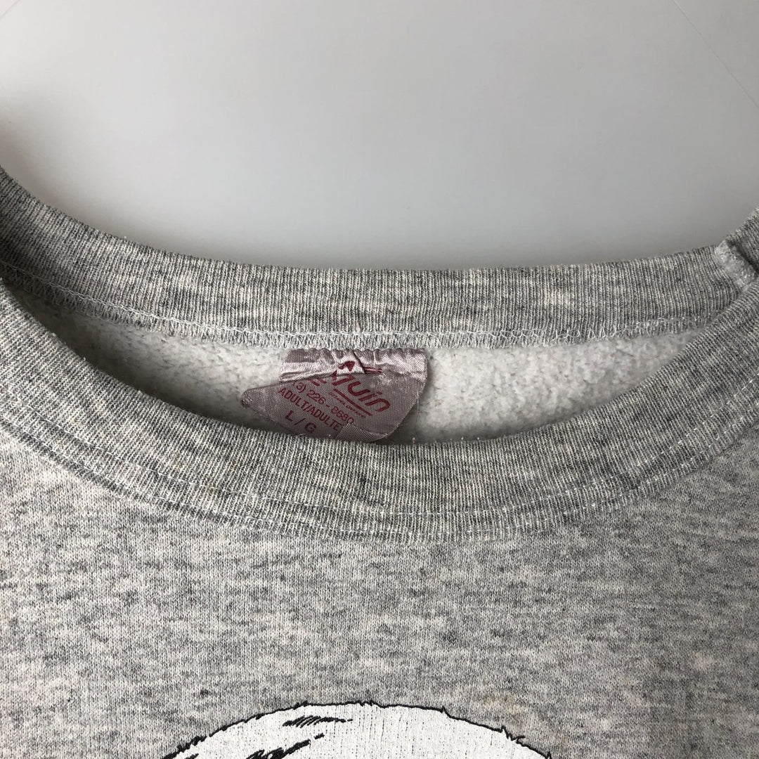 90'S Daquin English Springer Spanish Dog Print Animal Sweatshirt, Made in Canada, Men's Size Large, Vintage cotton gray type Vintage Second Hand