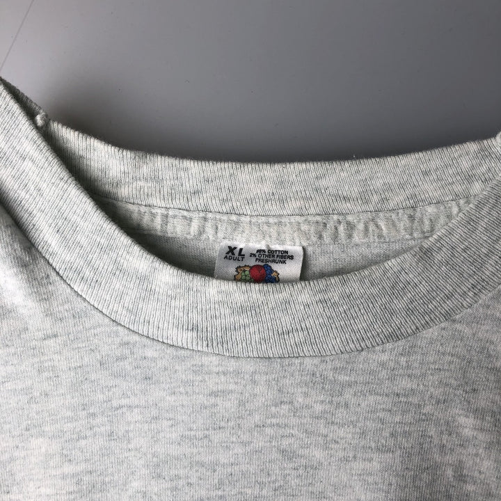 90'S Fruit of the Loom printed T-shirt, made in the USA, men's XL size, vintage cotton white type Vintage Second Hand