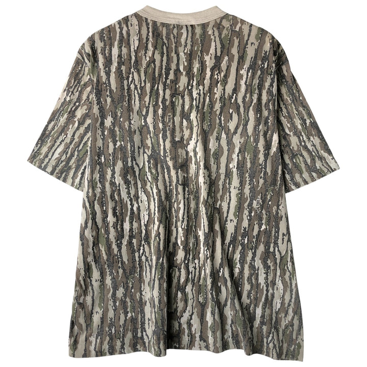 Vintage 90'S SPORTSAFIELD Camouflage Pattern Realtree Camo Print T-Shirt, Men's XL cotton gray type Vintage Second Hand