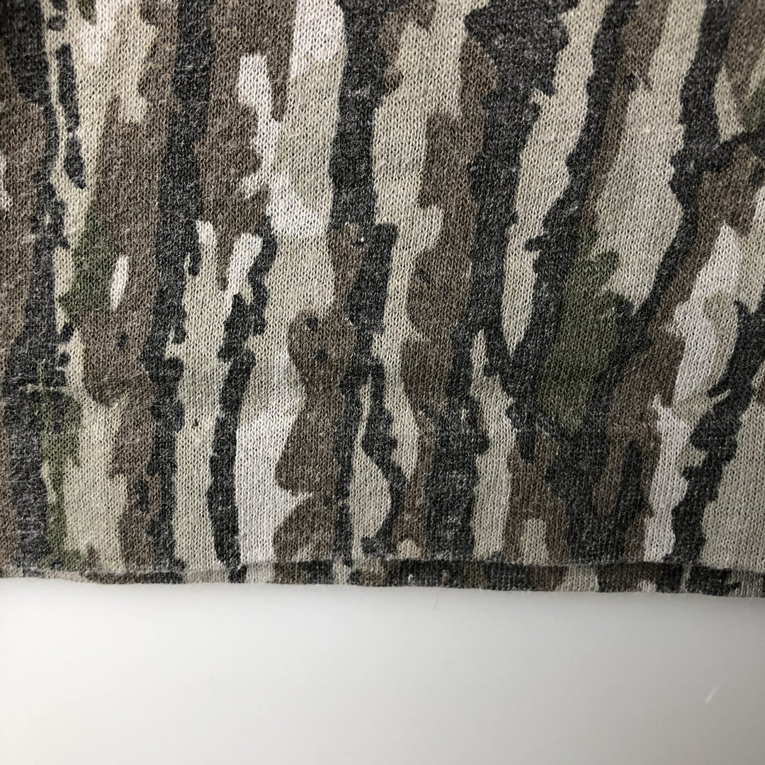 Vintage 90'S SPORTSAFIELD Camouflage Pattern Realtree Camo Print T-Shirt, Men's XL cotton gray type Vintage Second Hand