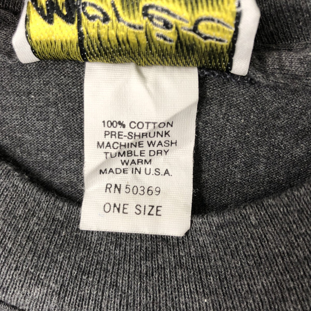 Jacques Moret printed T-shirt, Made in USA, Men's XL cotton Charcoal Vintage Second Hand