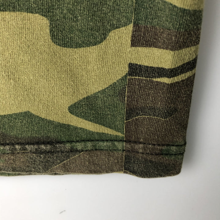 Alstyle Camouflage T-Shirt, Made in USA, Men's XL cotton Khaki type Vintage Second Hand