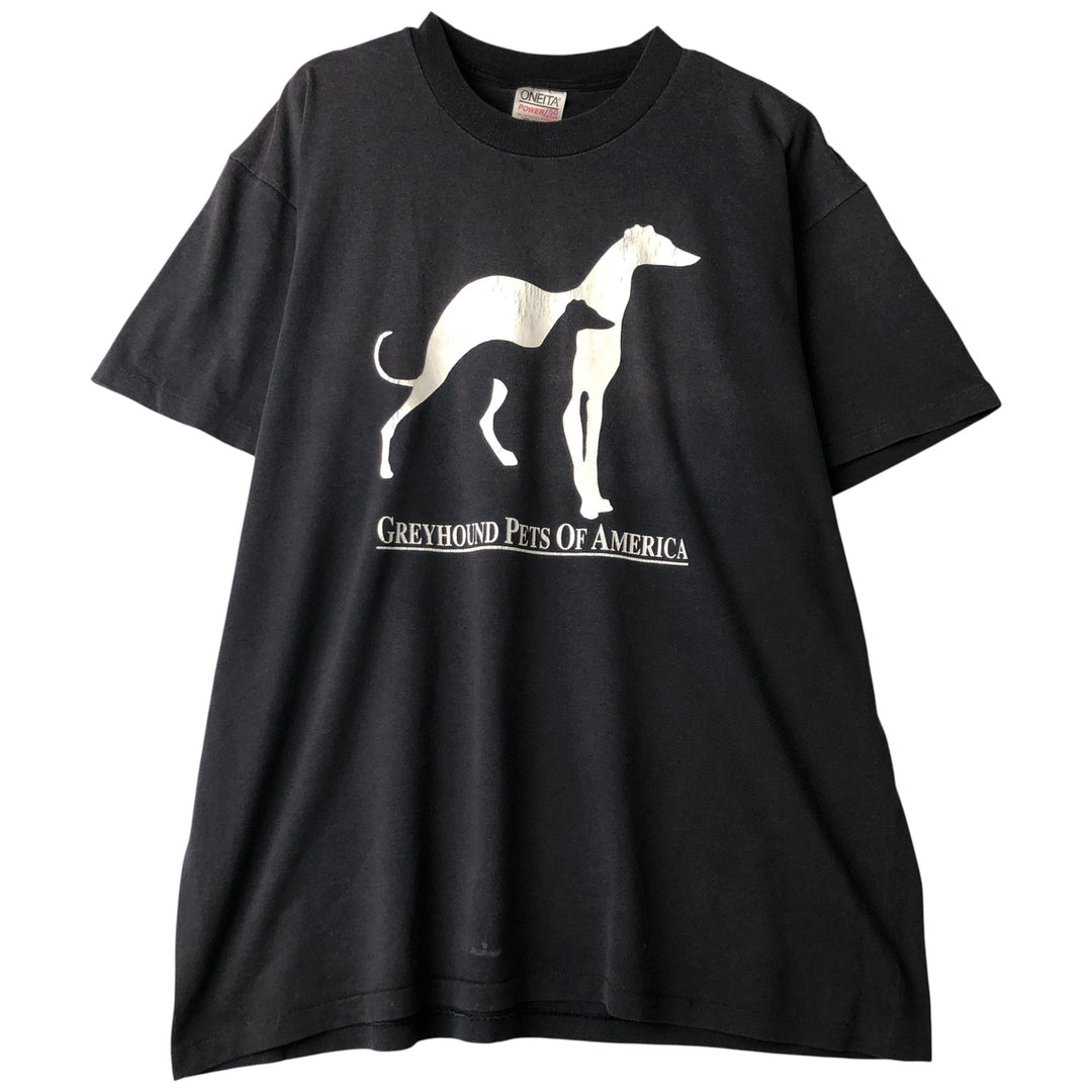 90's ONEITA POWER cotton black type Vintage Second Hand