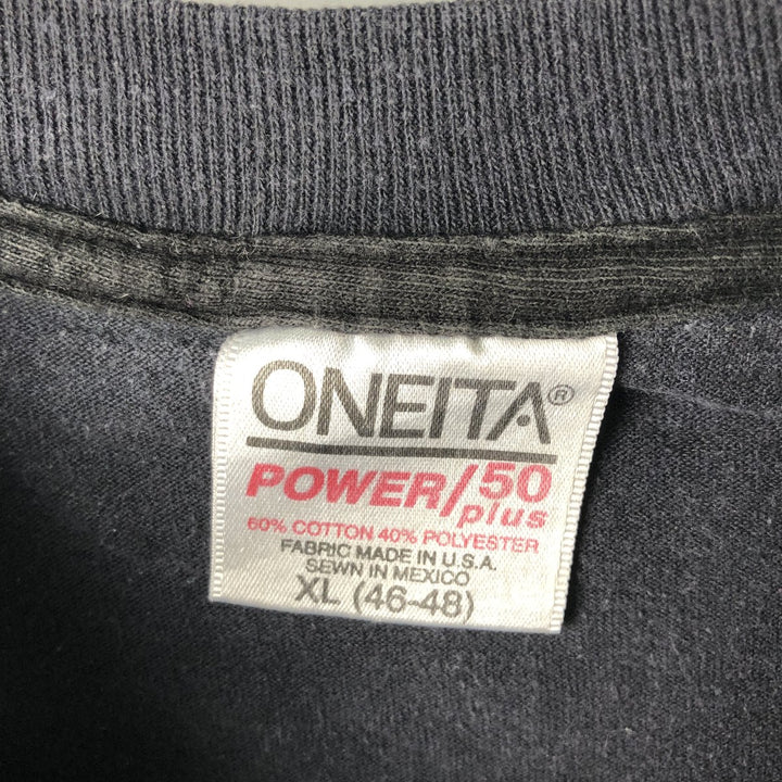 90's ONEITA POWER cotton black type Vintage Second Hand