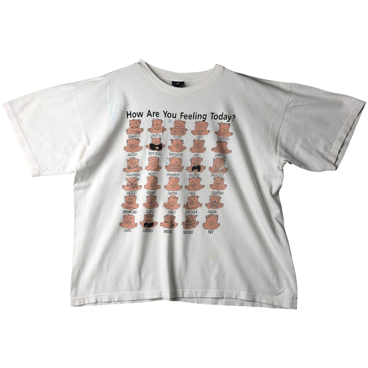 Vintage 90'S OB Print T-Shirt, Men's XL cotton white type Vintage Second Hand