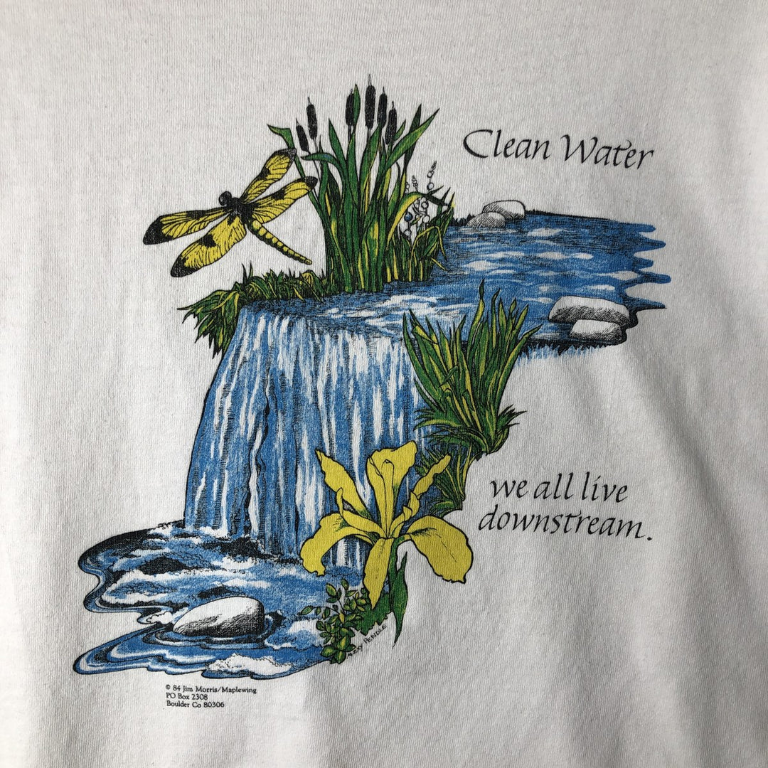 Vintage 1980'S Anvil Print T-Shirt, Made in USA, Men's Size L cotton white type Vintage Second Hand