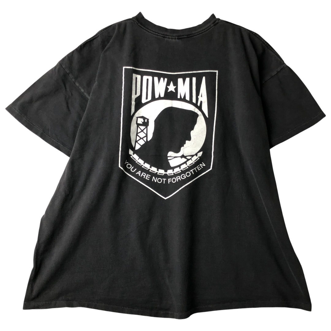 Oversized 90'S Oneita POWER-T Eagle Print T-Shirt, Made in USA, Men's Size XXXL, Vintage cotton Charcoal Vintage Second Hand