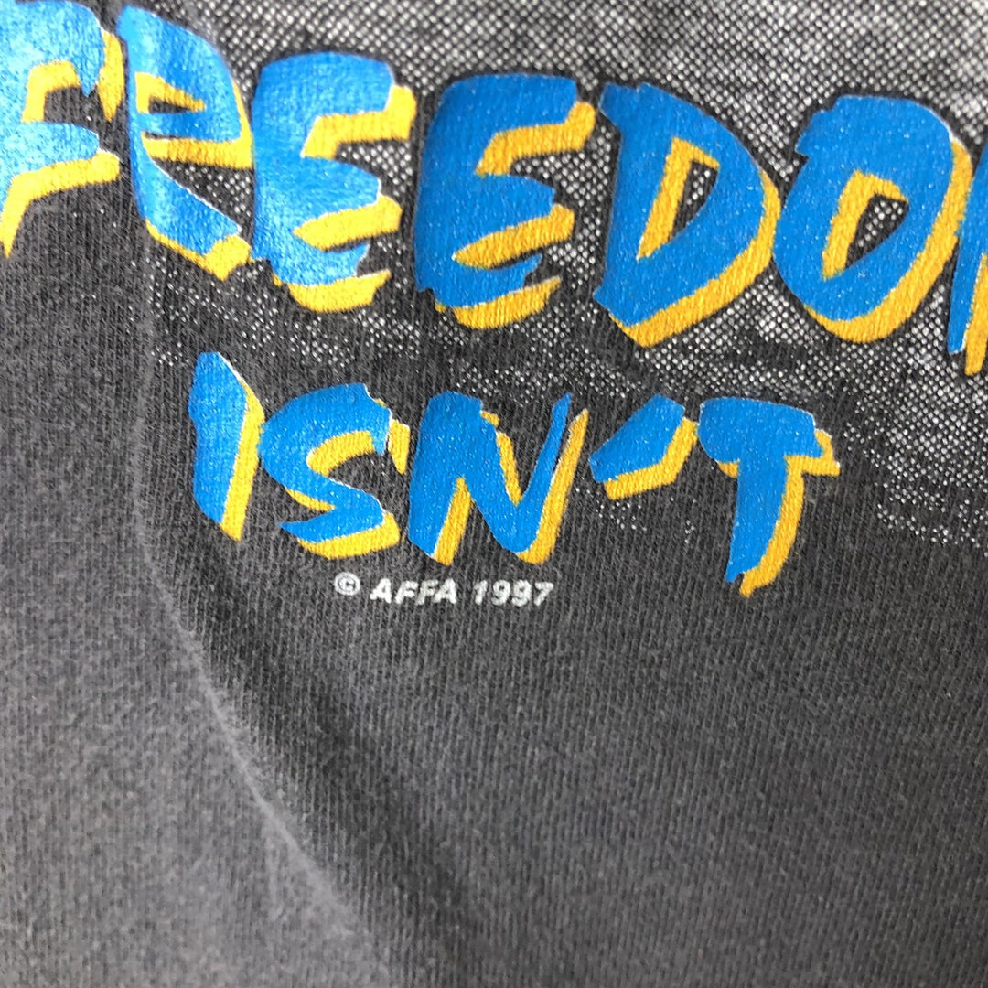 Oversized 90'S Oneita POWER-T Eagle Print T-Shirt, Made in USA, Men's Size XXXL, Vintage cotton Charcoal Vintage Second Hand
