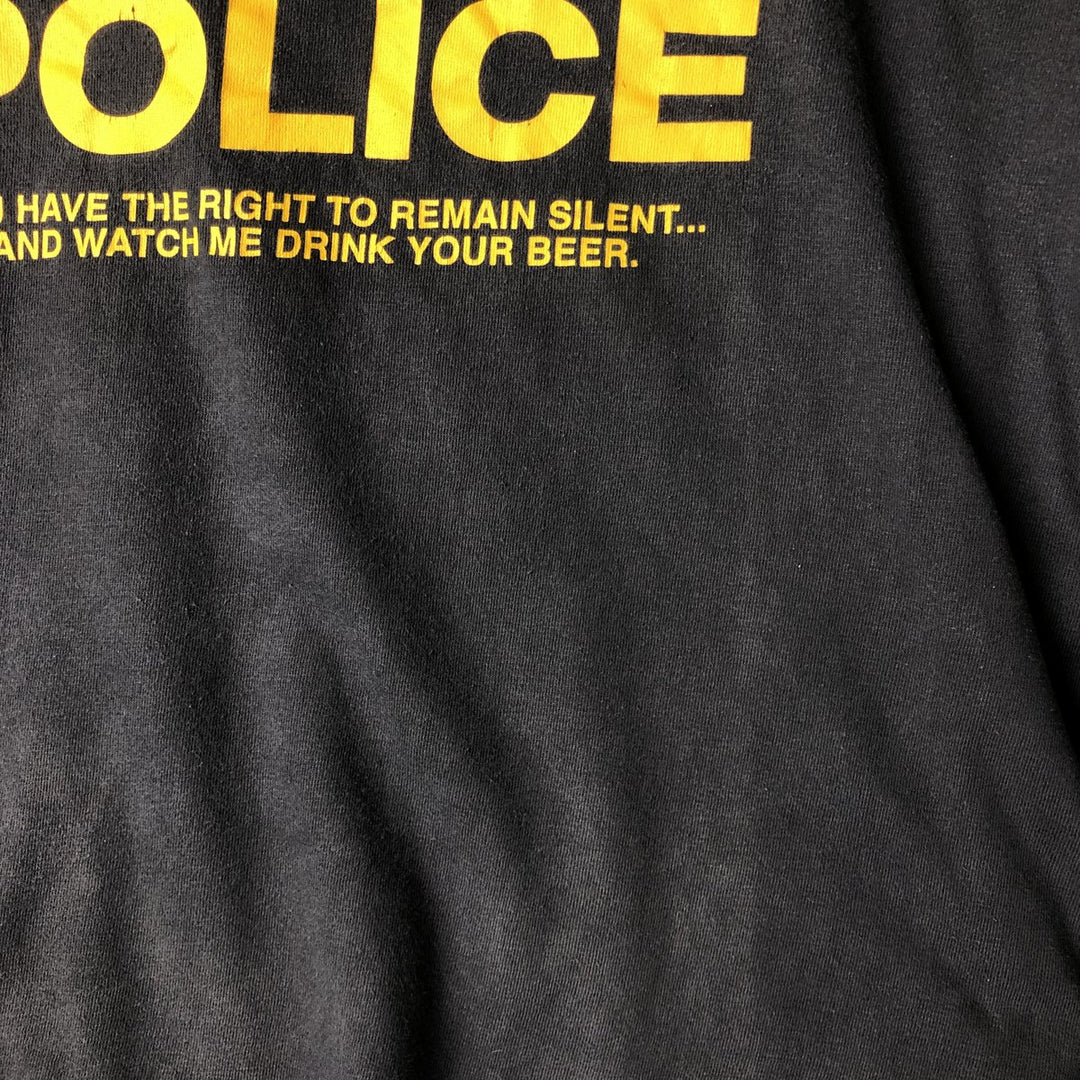 Printed T-shirt, men's size XL unclear black type Vintage Second Hand