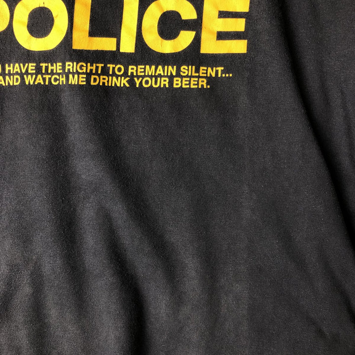 Printed T-shirt, men's size XL unclear black type Vintage Second Hand