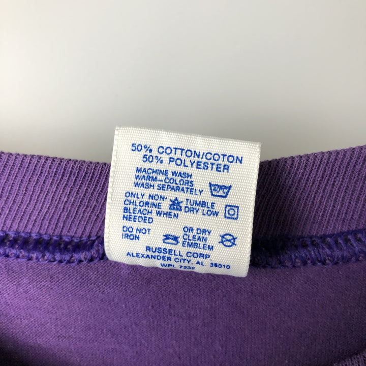 Vintage 80s-90'S Jerzees Message Print T-Shirt, Made in USA, Men's Size L cotton purple type Vintage Second Hand