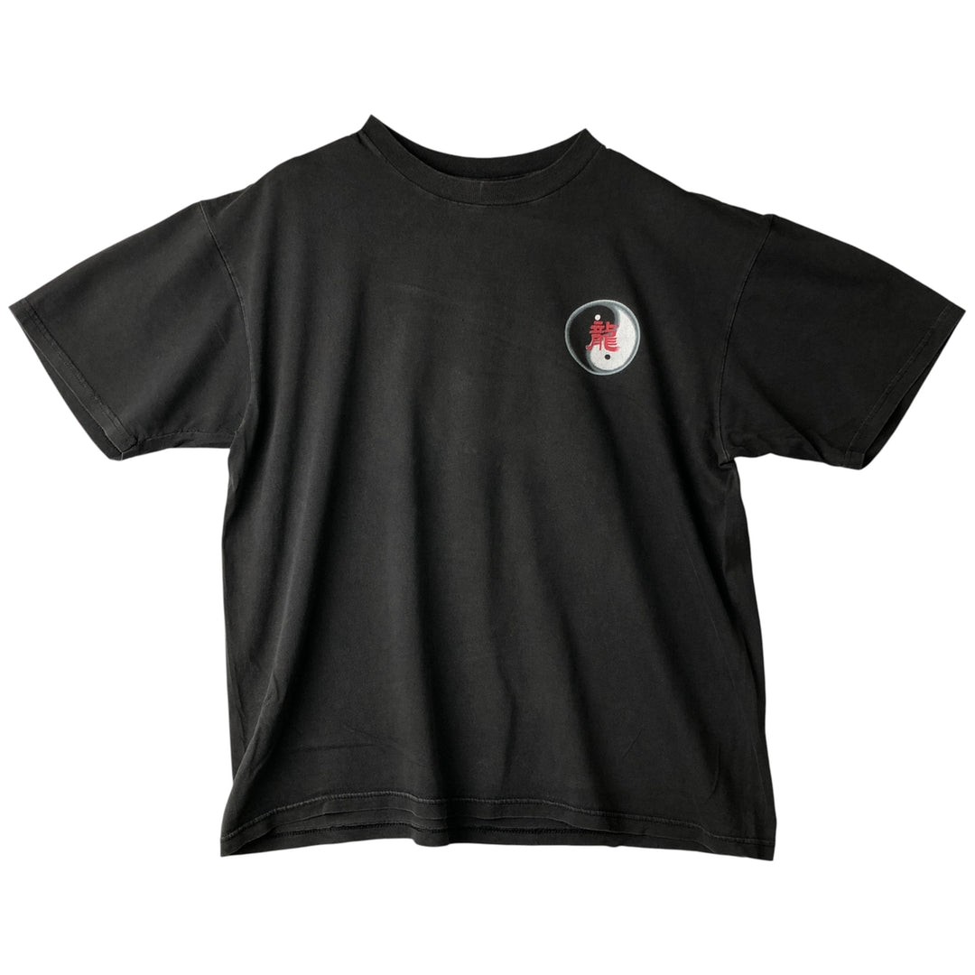 2000'S All Sports Maxweight Dragon Print T-Shirt, Made in USA, Men's Size XL cotton black type Vintage Second Hand