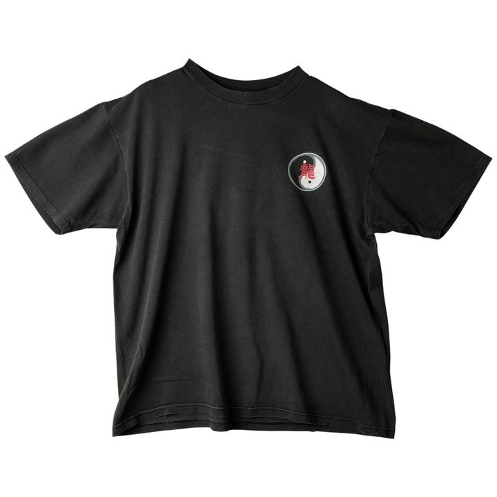2000'S All Sports Maxweight Dragon Print T-Shirt, Made in USA, Men's Size XL cotton black type Vintage Second Hand