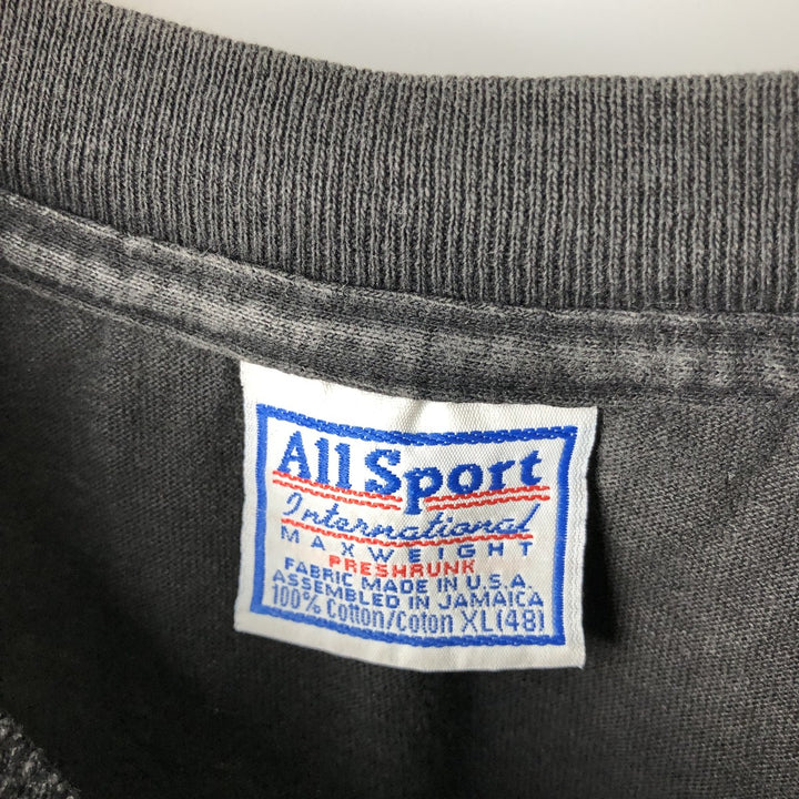 2000'S All Sports Maxweight Dragon Print T-Shirt, Made in USA, Men's Size XL cotton black type Vintage Second Hand