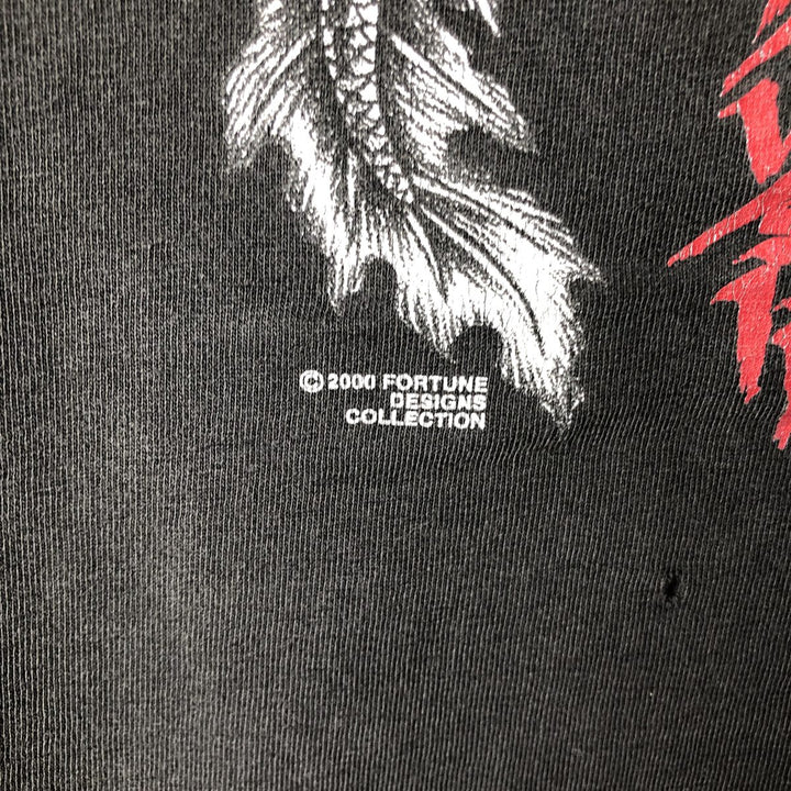2000'S All Sports Maxweight Dragon Print T-Shirt, Made in USA, Men's Size XL cotton black type Vintage Second Hand