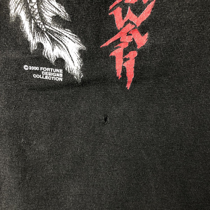 2000'S All Sports Maxweight Dragon Print T-Shirt, Made in USA, Men's Size XL cotton black type Vintage Second Hand