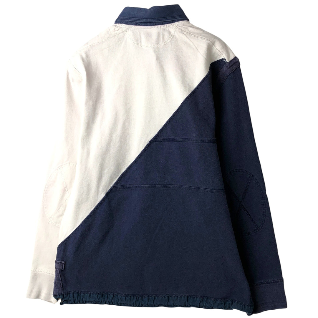 Ralph Lauren POLO by Ralph Lauren CUSTOM FIT long sleeve rugby shirt, men's M size cotton white type Vintage Second Hand