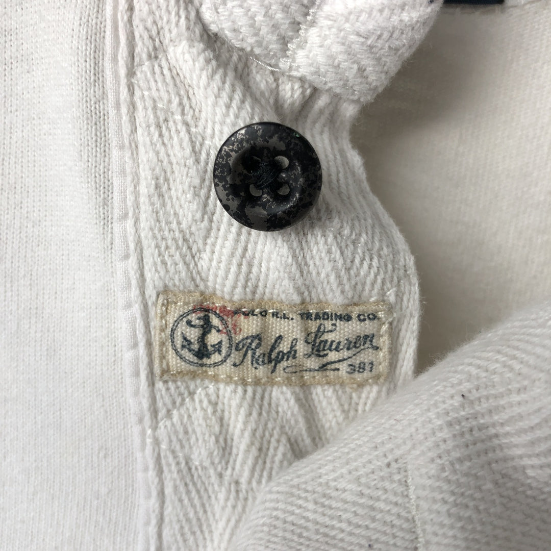 Ralph Lauren POLO by Ralph Lauren CUSTOM FIT long sleeve rugby shirt, men's M size cotton white type Vintage Second Hand