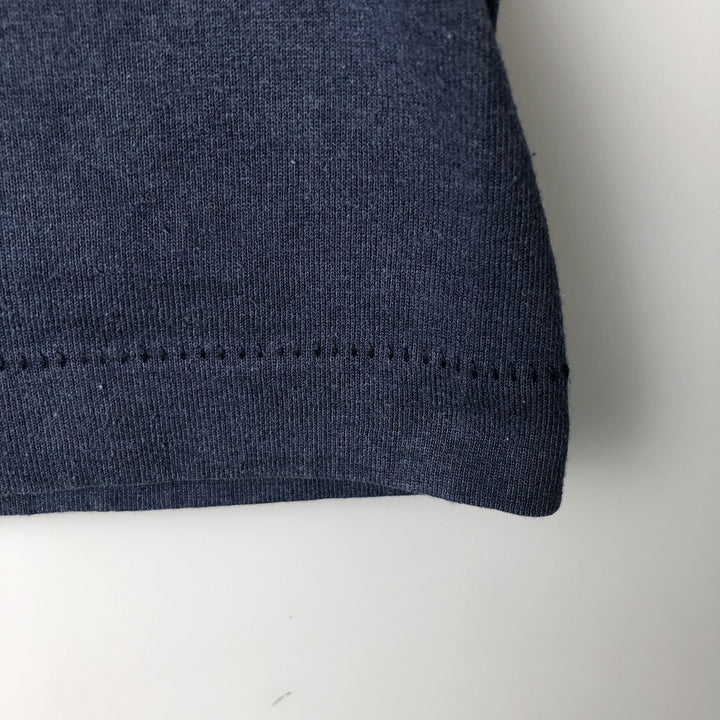 90'S Fruit of the Loom Best Printed T-shirt, Made in USA, Men's L size, Vintage cotton navy blue type Vintage Second Hand