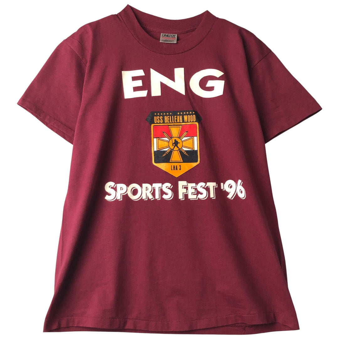 90's ONEITA POWER cotton red type Vintage Second Hand