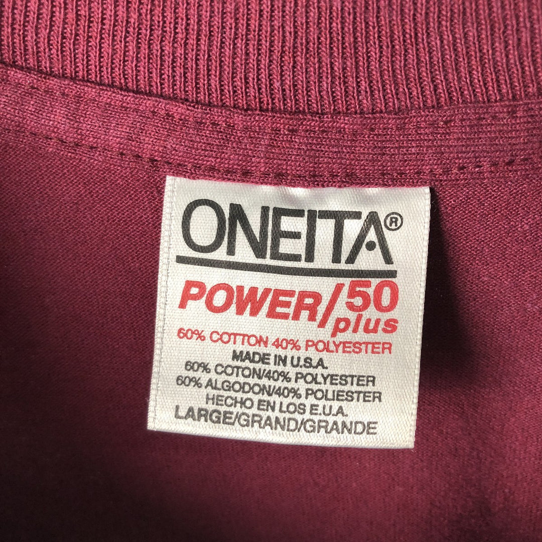 90's ONEITA POWER cotton red type Vintage Second Hand